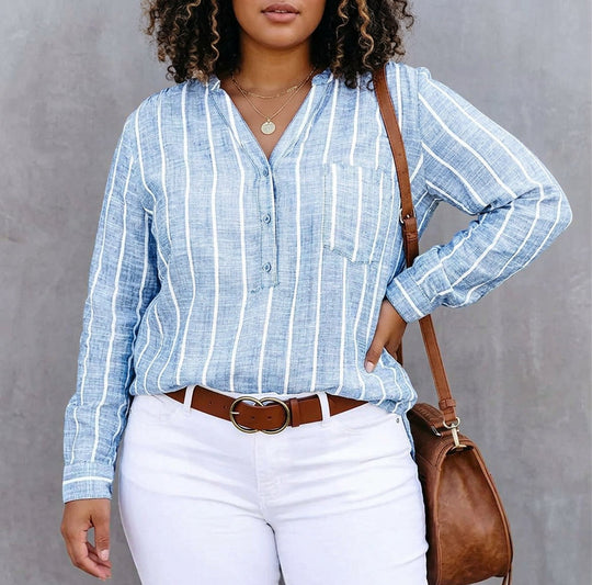 Mable | Striped Casual Blouse alternate view