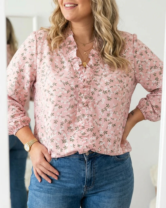 Magnolia | Feminine Blouse with Playful Ruffles alternate view