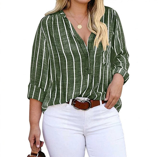 Mable | Striped Casual Blouse alternate view