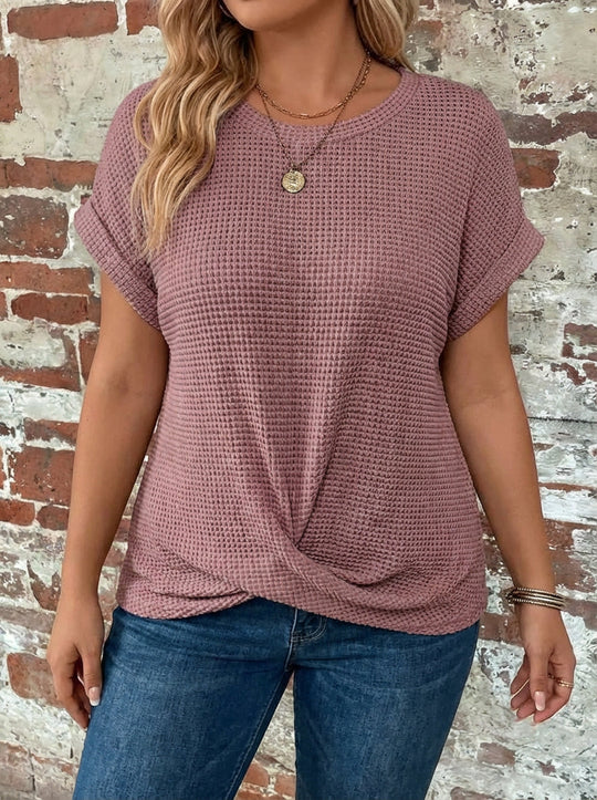 Nadya | Waffle Knit Casual Tee alternate view