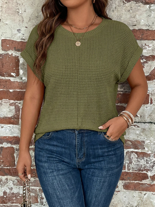 Nadya | Waffle Knit Casual Tee alternate view