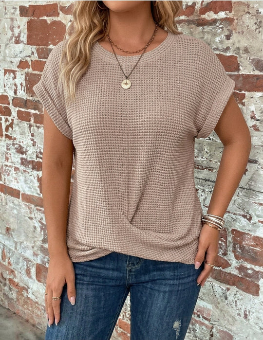 Nadya | Waffle Knit Casual Tee alternate view