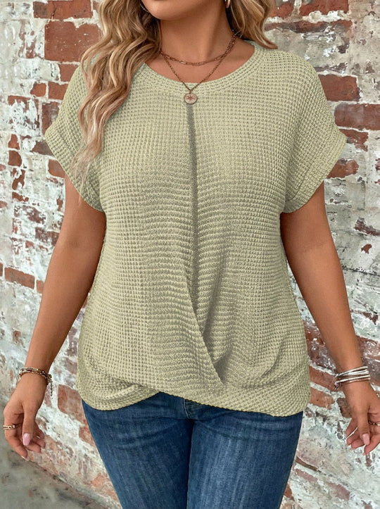 Nadya | Waffle Knit Casual Tee alternate view
