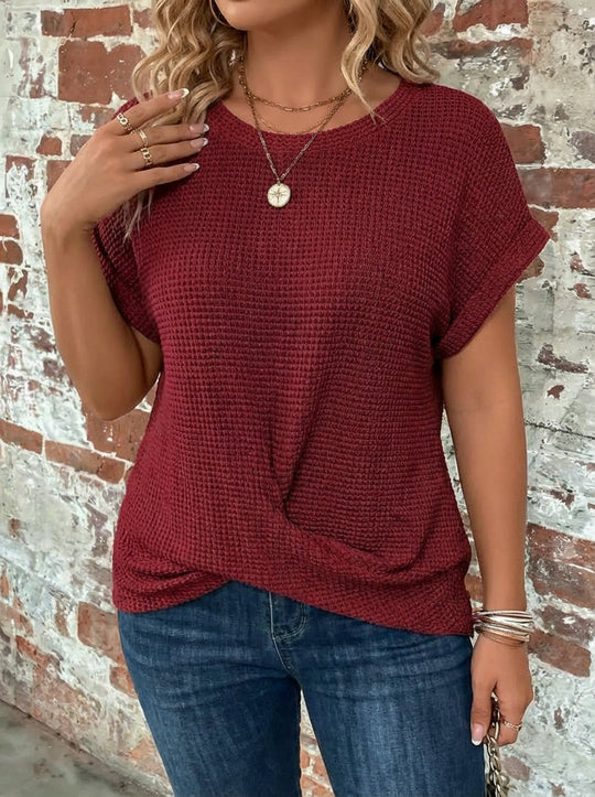 Nadya | Waffle Knit Casual Tee alternate view