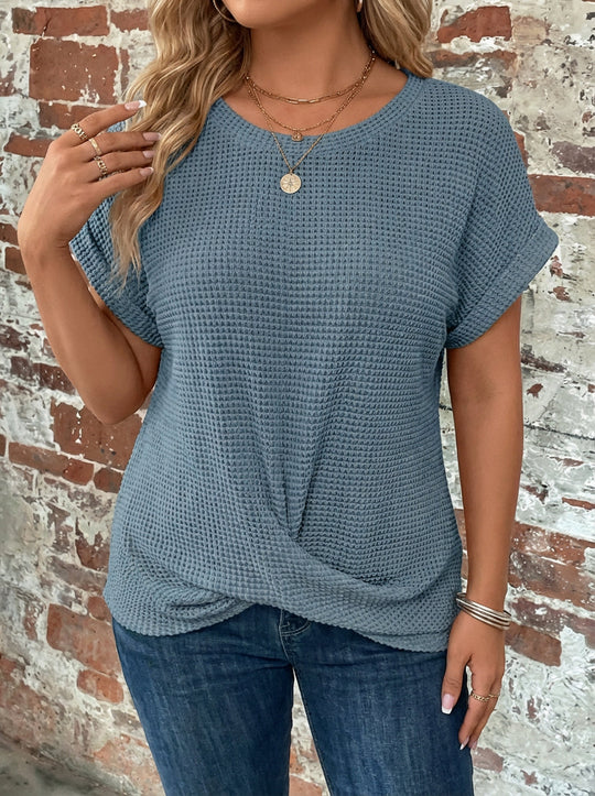 Nadya | Waffle Knit Casual Tee alternate view