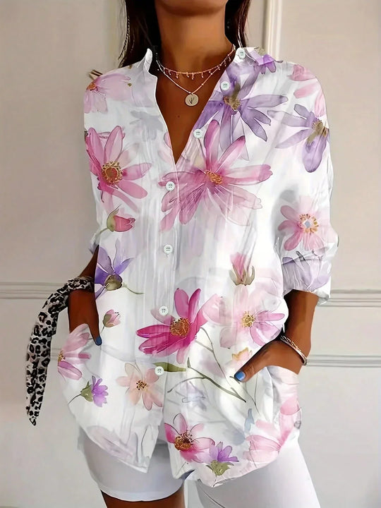 Selma | Colorful Blouse with Playful Print alternate view