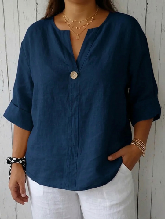 Lucienne - Casual V-Neck Blouse alternate view