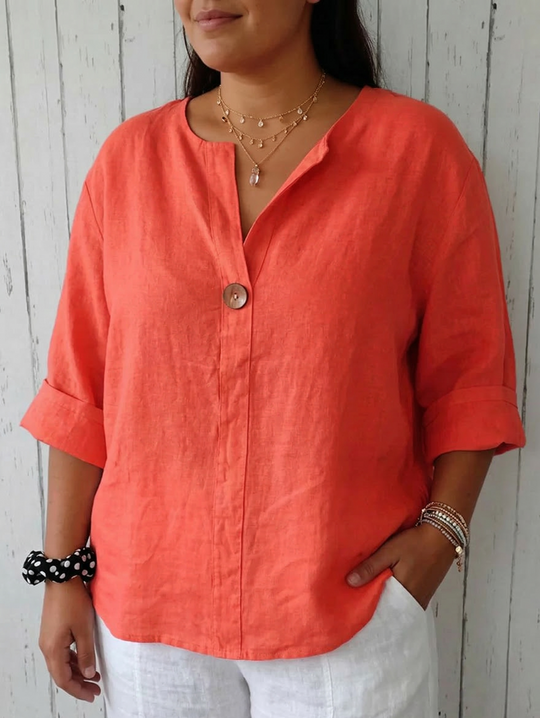 Lucienne - Casual V-Neck Blouse alternate view