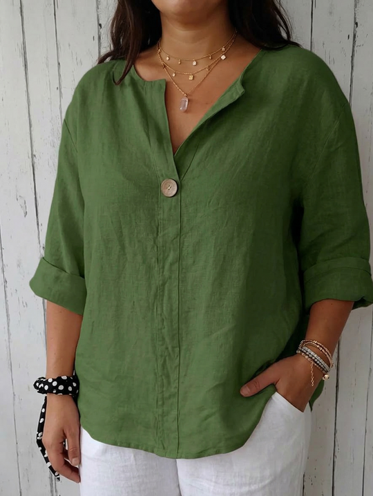 Lucienne - Casual V-Neck Blouse alternate view