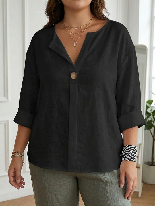 Lucienne - Casual V-Neck Blouse alternate view