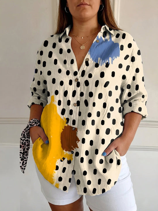 Opaline | Chic Blouse with Whimsical Prints alternate view